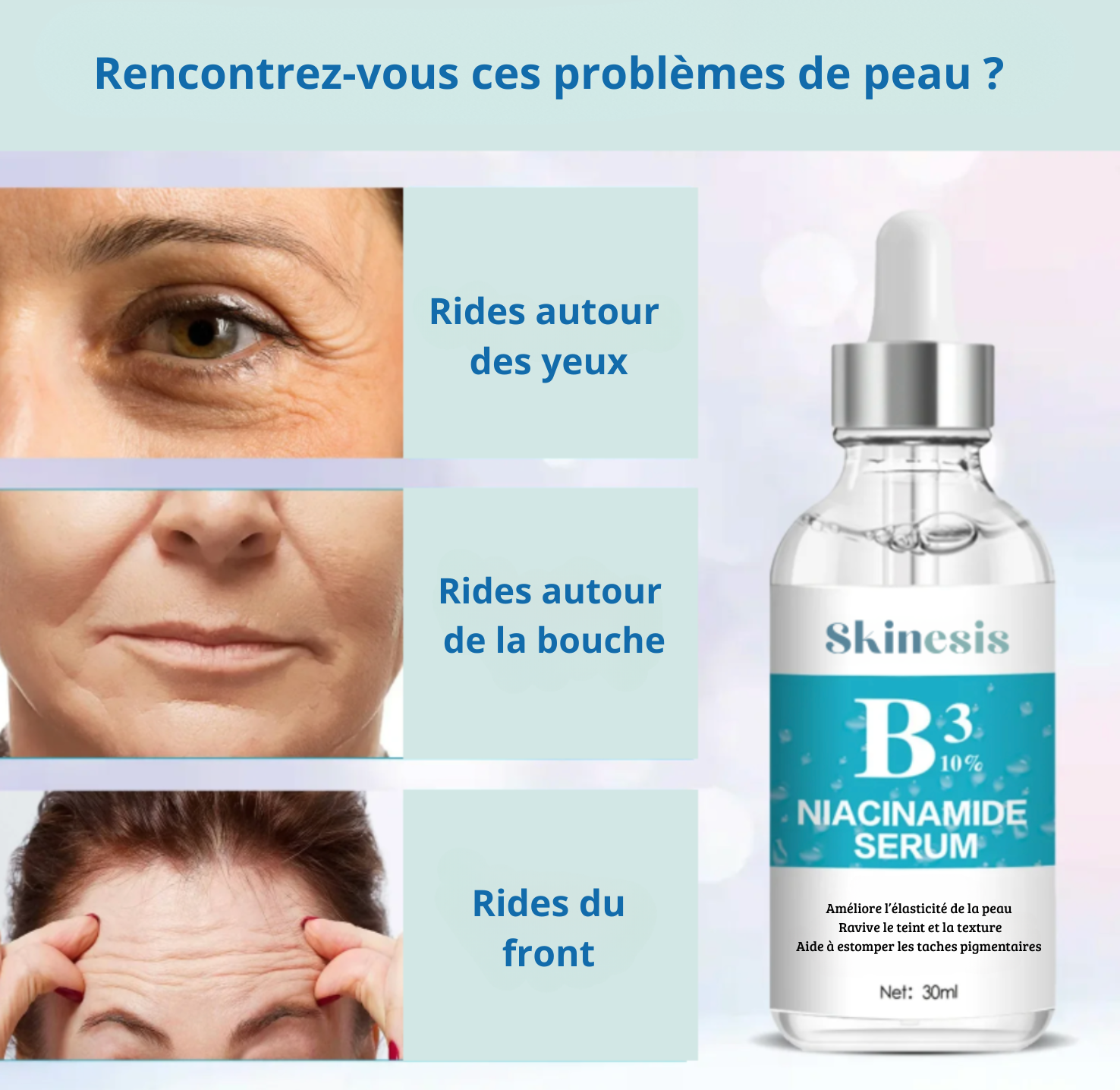 Sérum anti-rides à la nicotinamide